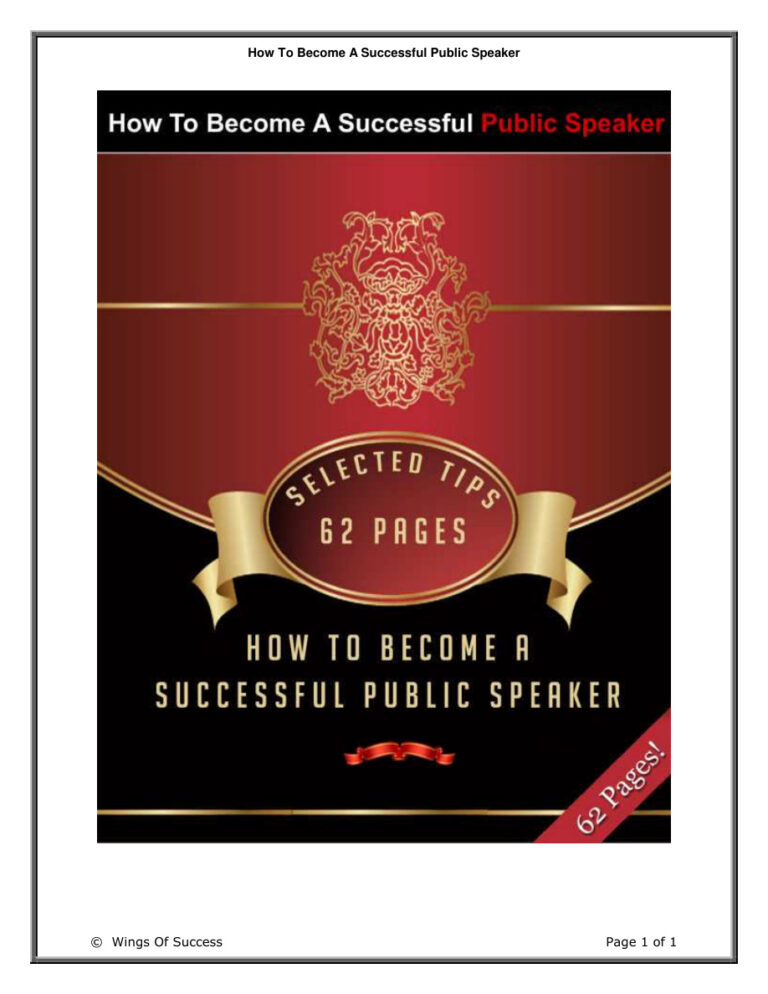 How to Become a Successful Public Speaker PDF Download – Unknown Author