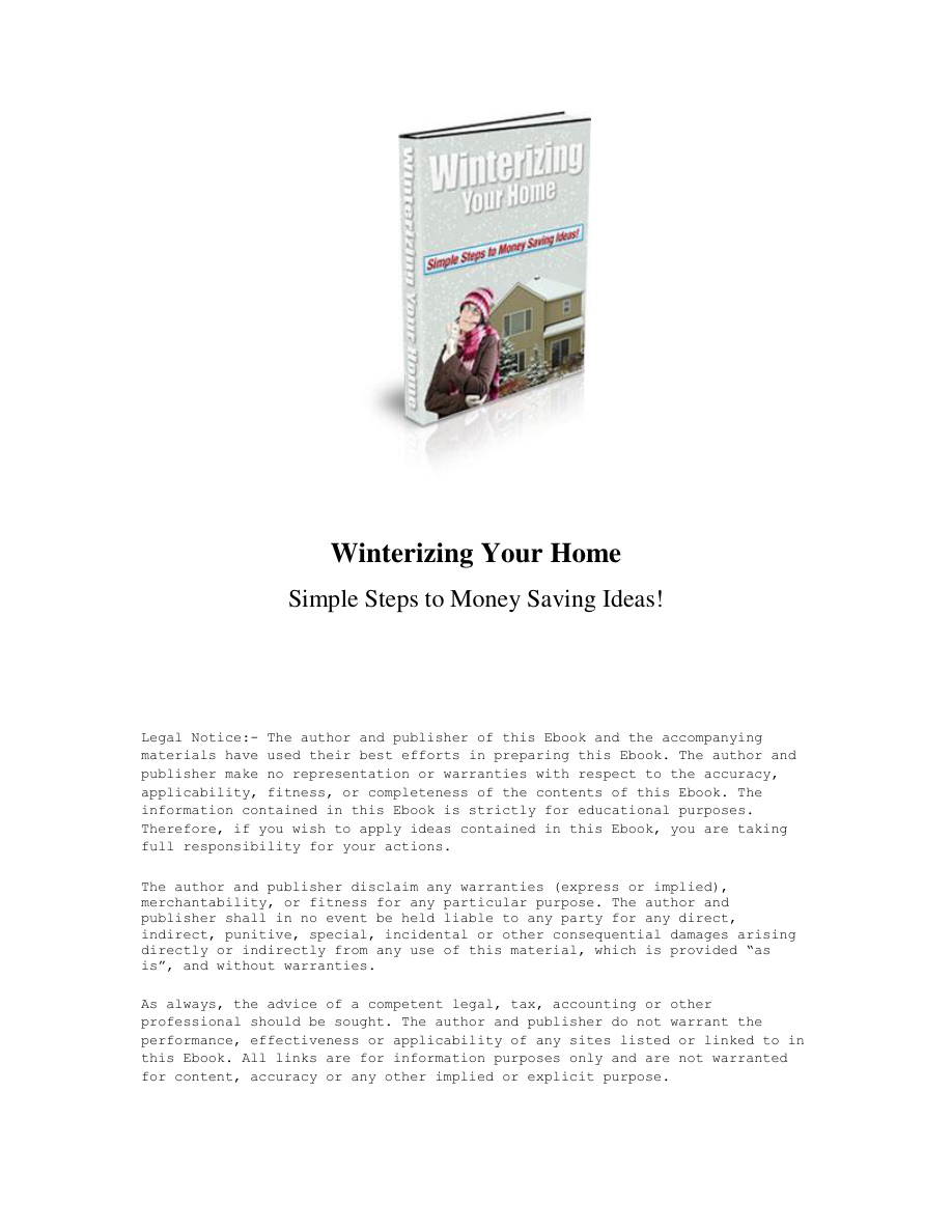 Winterizing Your Home PDF Download