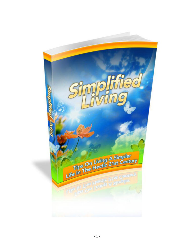 Simplified Living PDF Download – Unknown Author
