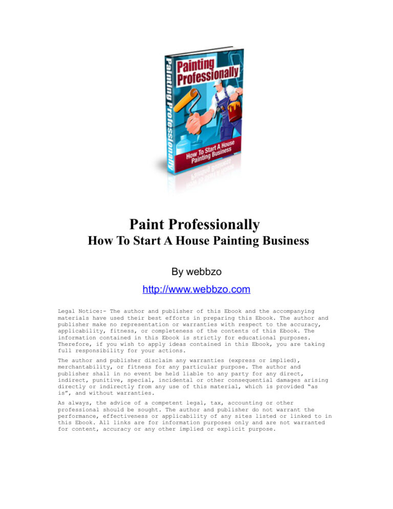 Paint Professionally PDF Download – Unknown Author