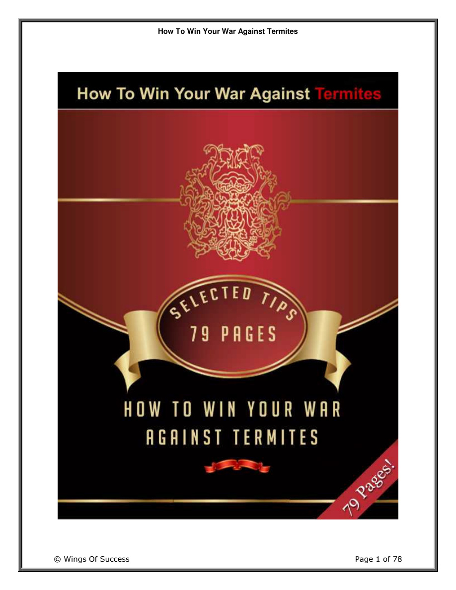 How to Win Your War Against Termites PDF Download