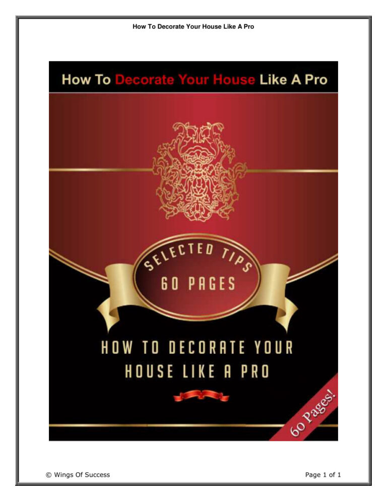 6894a771861fb how to decorate your house like a pro Kitap Kapağı