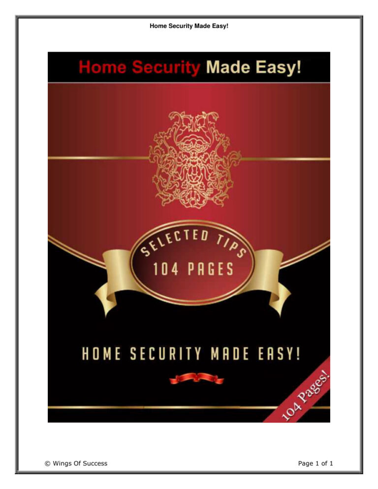 6895a0346f246 home security made easy Kitap Kapağı