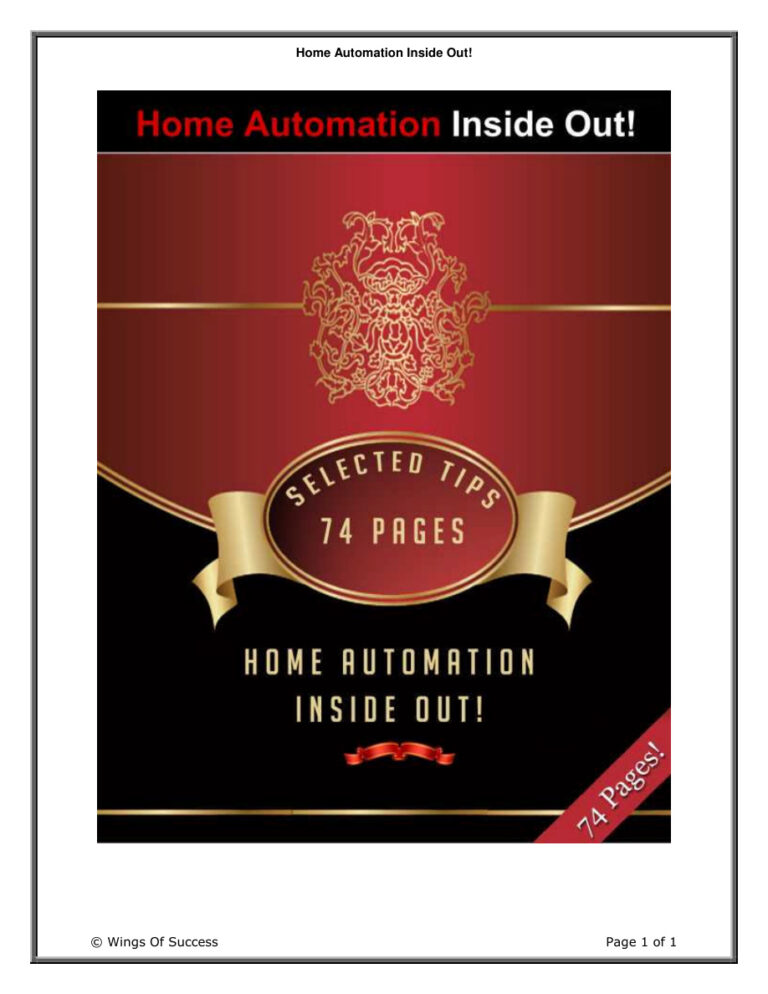 Home Automation Inside Out PDF Download – Unknown Author