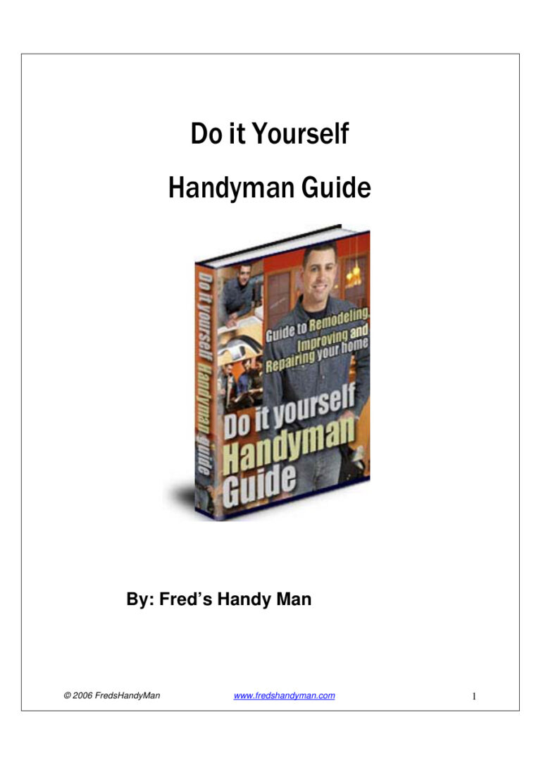 689636db50a62 handyman do it yourself handyman guide Kitap Kapağı