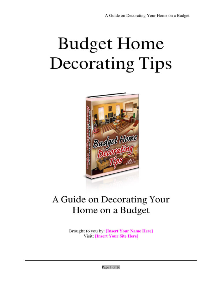 6898478a692dd budget home decorating tips a guide on decorating your home on a budget Kitap Kapağı