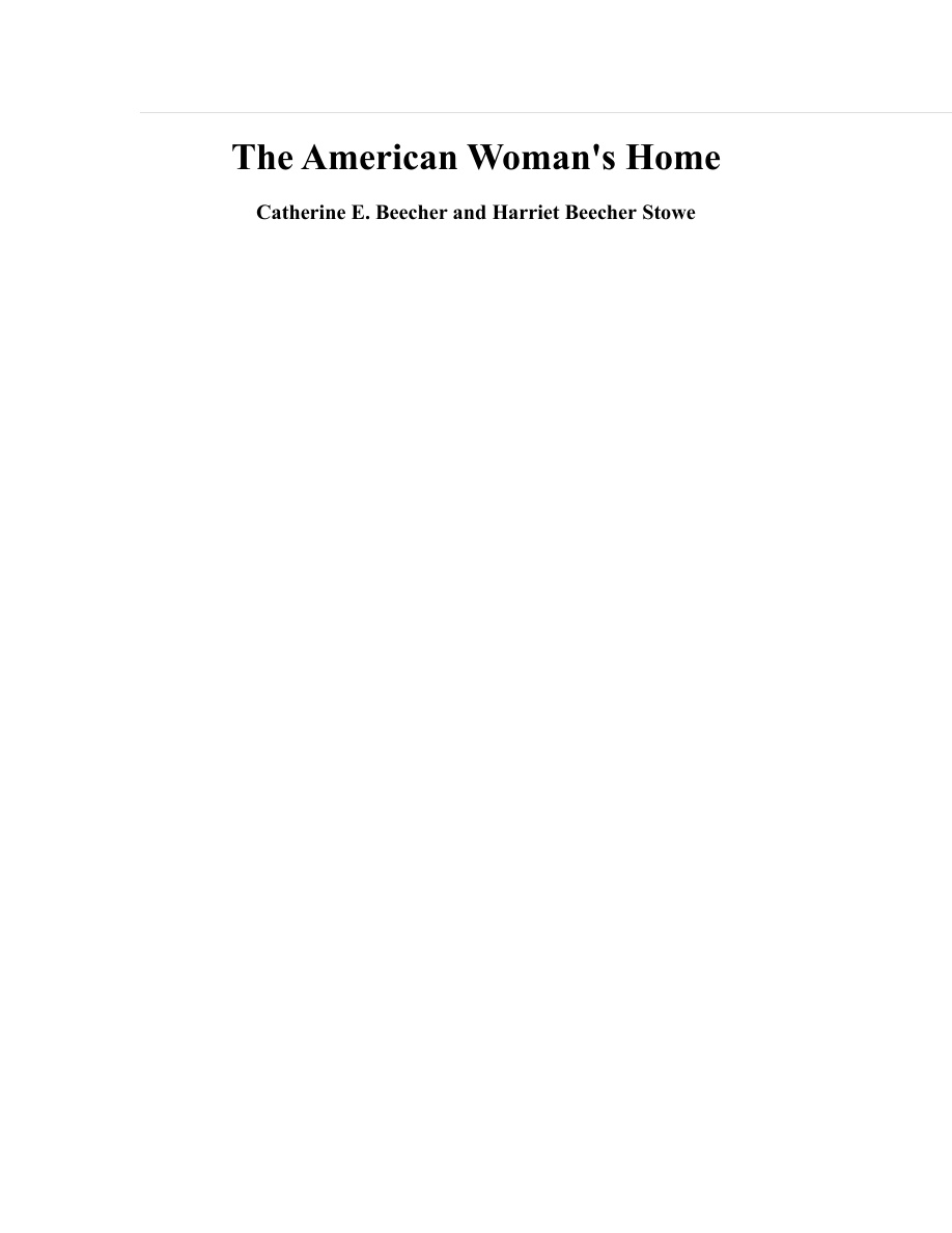 The American Woman's Home PDF Download