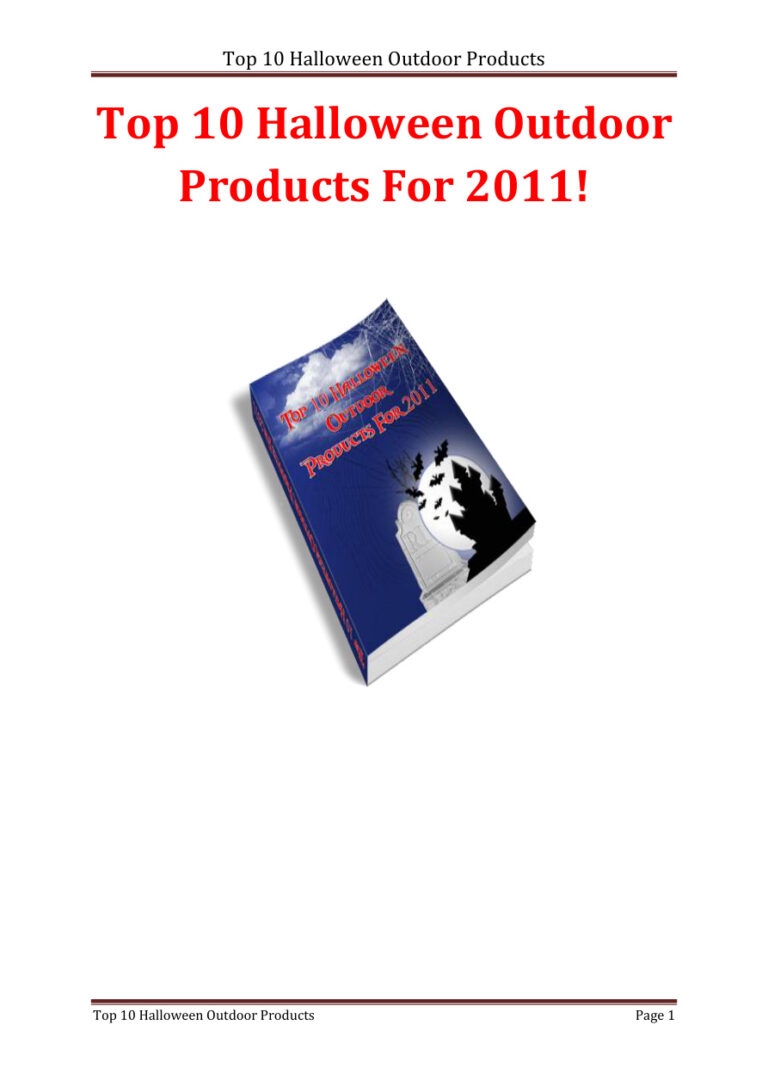 689999673df00 top 10 halloween outdoor products Kitap Kapağı