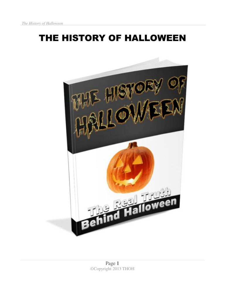 The History of Halloween PDF Download – Unknown Author