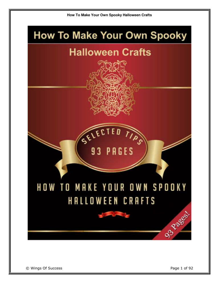 How to Make Your Own Spooky Halloween Crafts PDF Download – Unknown Author