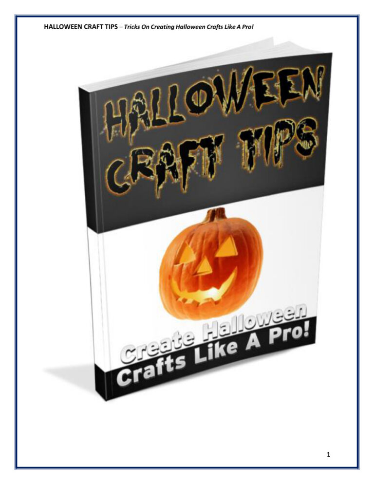Halloween Craft Tips & Tricks PDF Download – Unknown Author