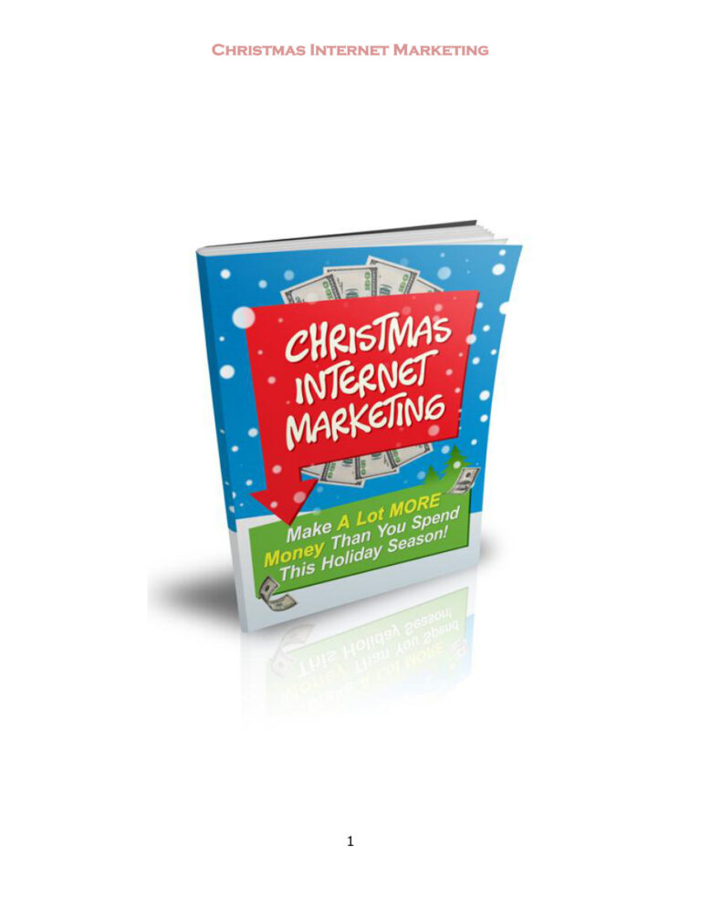 Christmas Internet Marketing PDF Download – Unknown Author