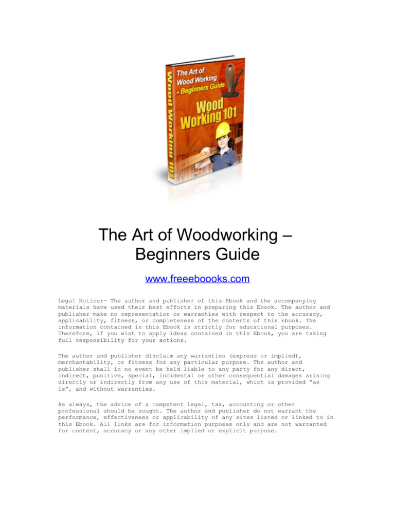 Wood Working 101 PDF Download – Unknown Author