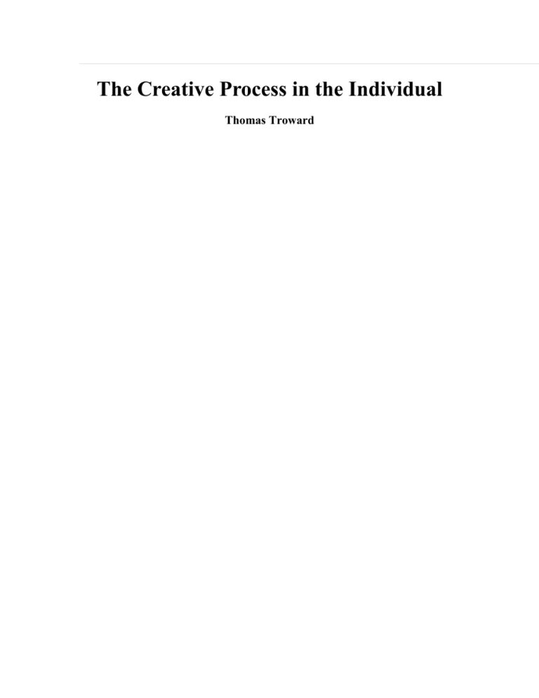 The Creative Process in the Individual PDF Download – Thomas Troward