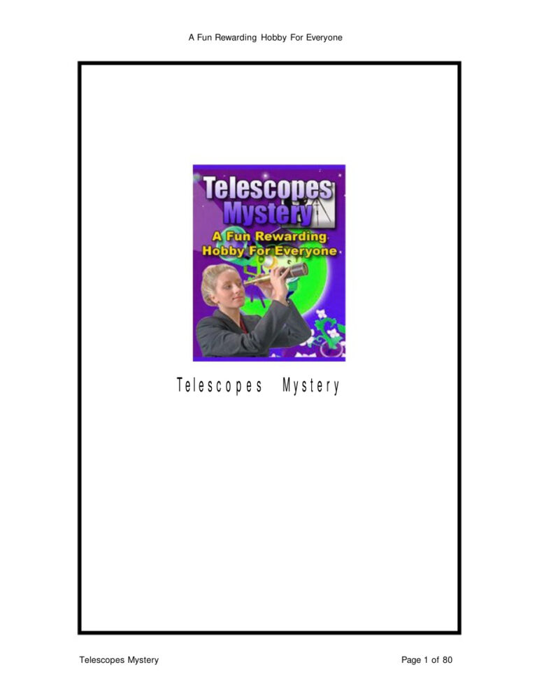 Telescopes Mystery PDF Download – Unknown Author