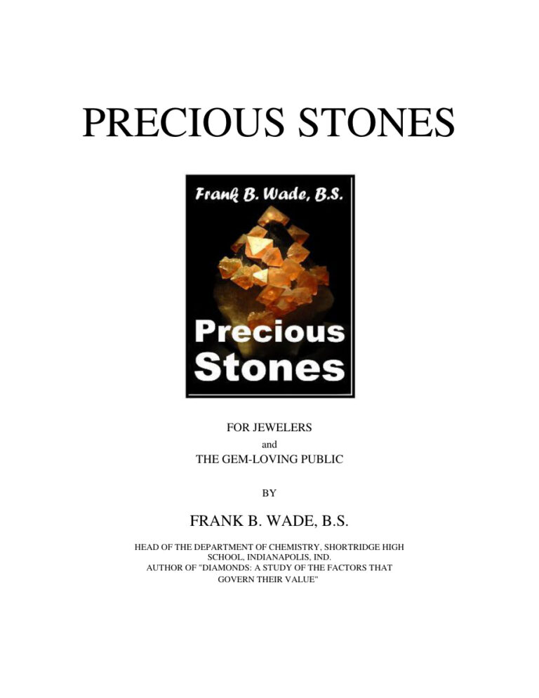 Precious Stones PDF Download – Unknown Author