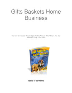 689bb85e7e514 gifts baskets home business you now own master resale rights to this product which means you can resell and keep 100 profit Kitap Kapağı