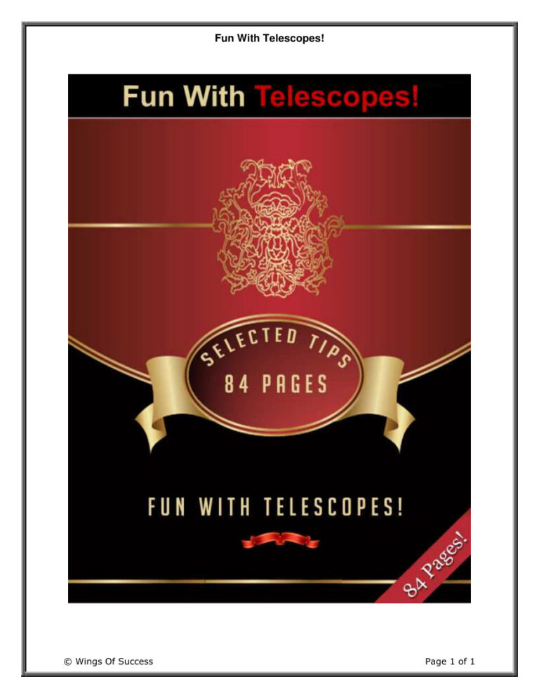 Fun with Telescopes PDF Download – Unknown Author