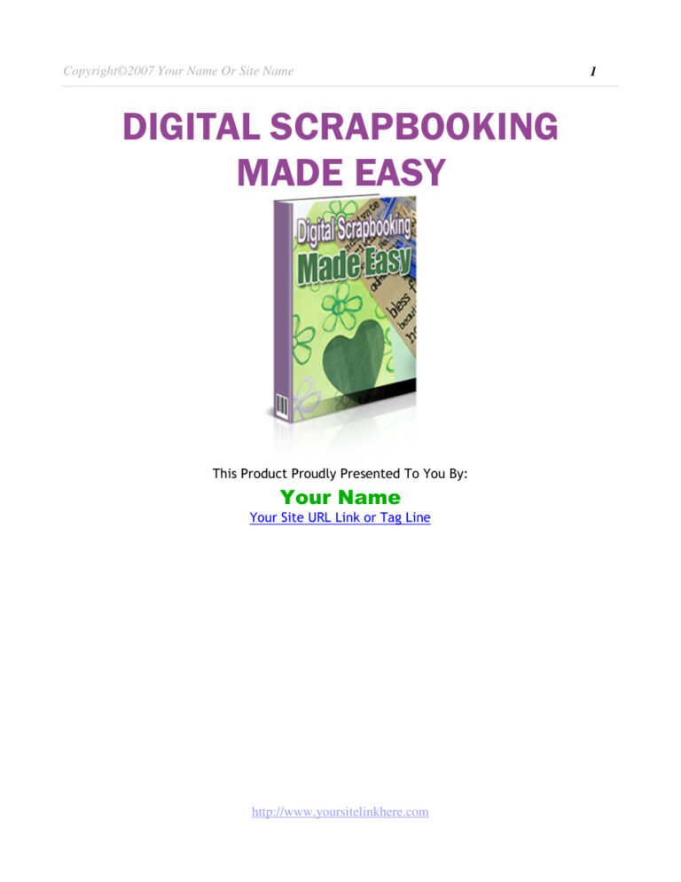 Digital Scrapbooking Made Easy PDF Download – Unknown Author