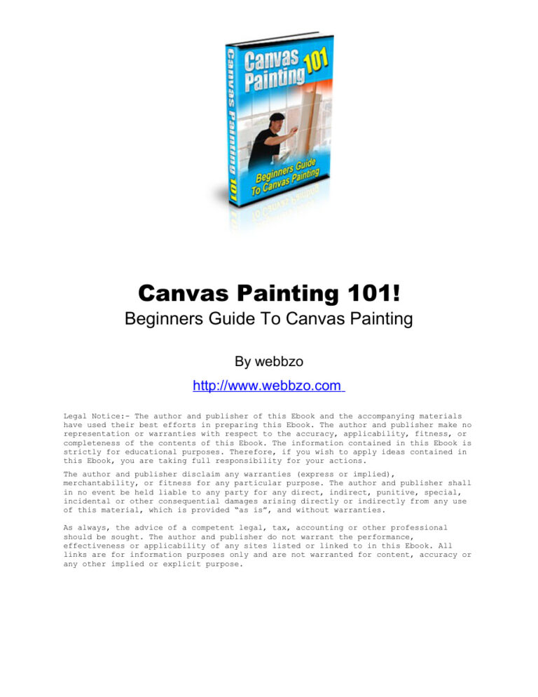 Canvas Painting 101 PDF Download – Unknown Author