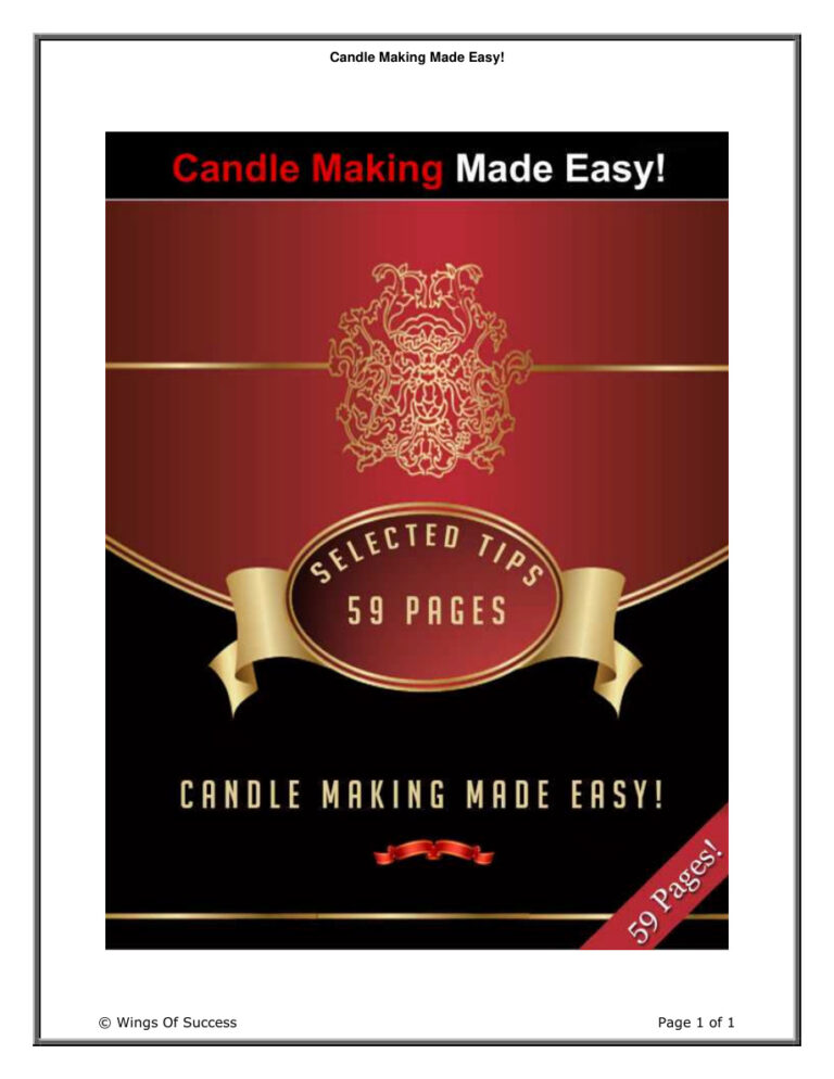 Candle Making Made Easy PDF Download – Unknown Author