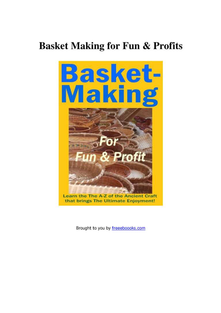 Basket Making for Fun and Profits PDF Download – Unknown Author