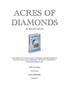 689c842927ebd acres of diamond by russell conwell Kitap Kapağı