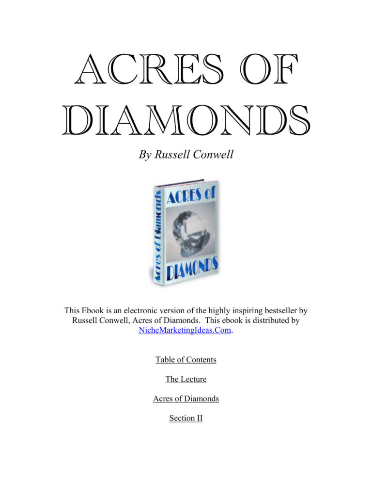 Acres of Diamond PDF Download – Russell Conwell