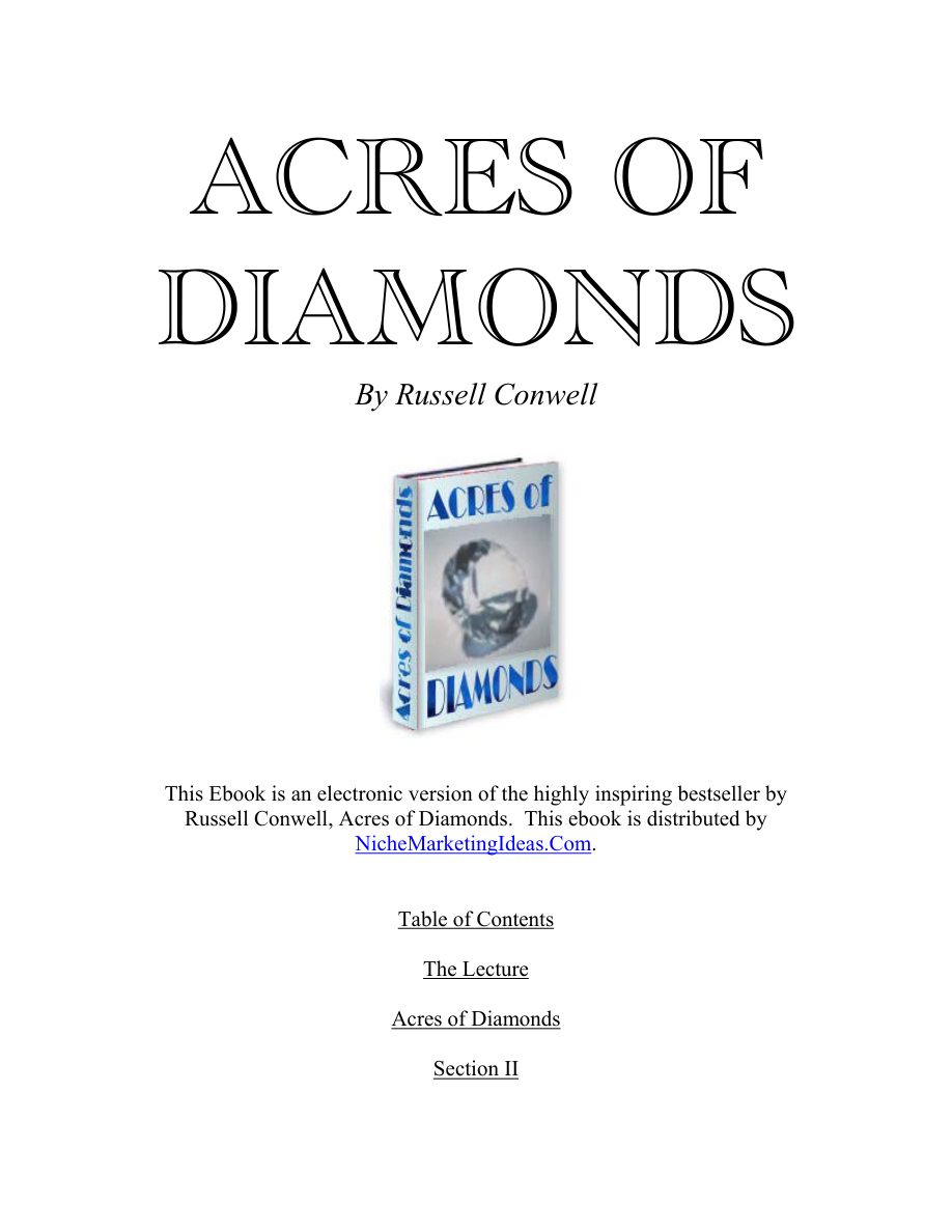 Acres of Diamond PDF Download