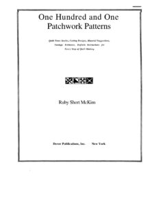 689c98551e7b3 one hundred and one patchwork patterns Kitap Kapağı