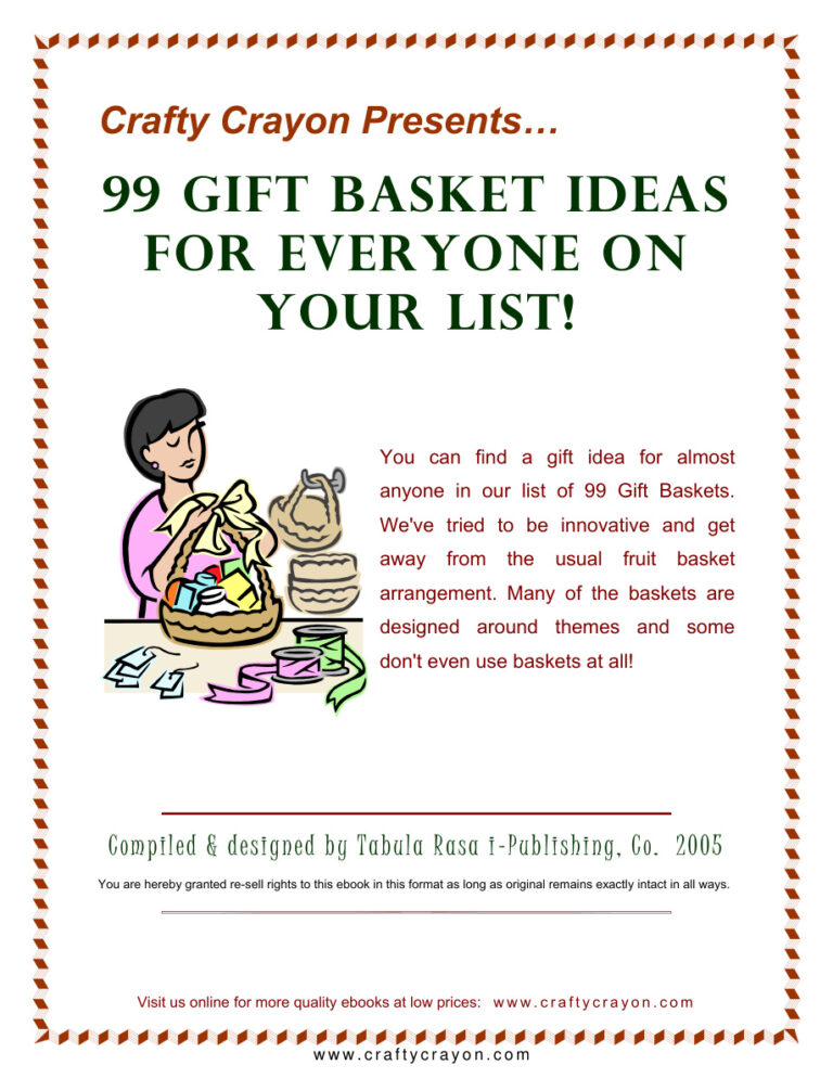 99 Gift Basket Ideas PDF Download – Unknown Author