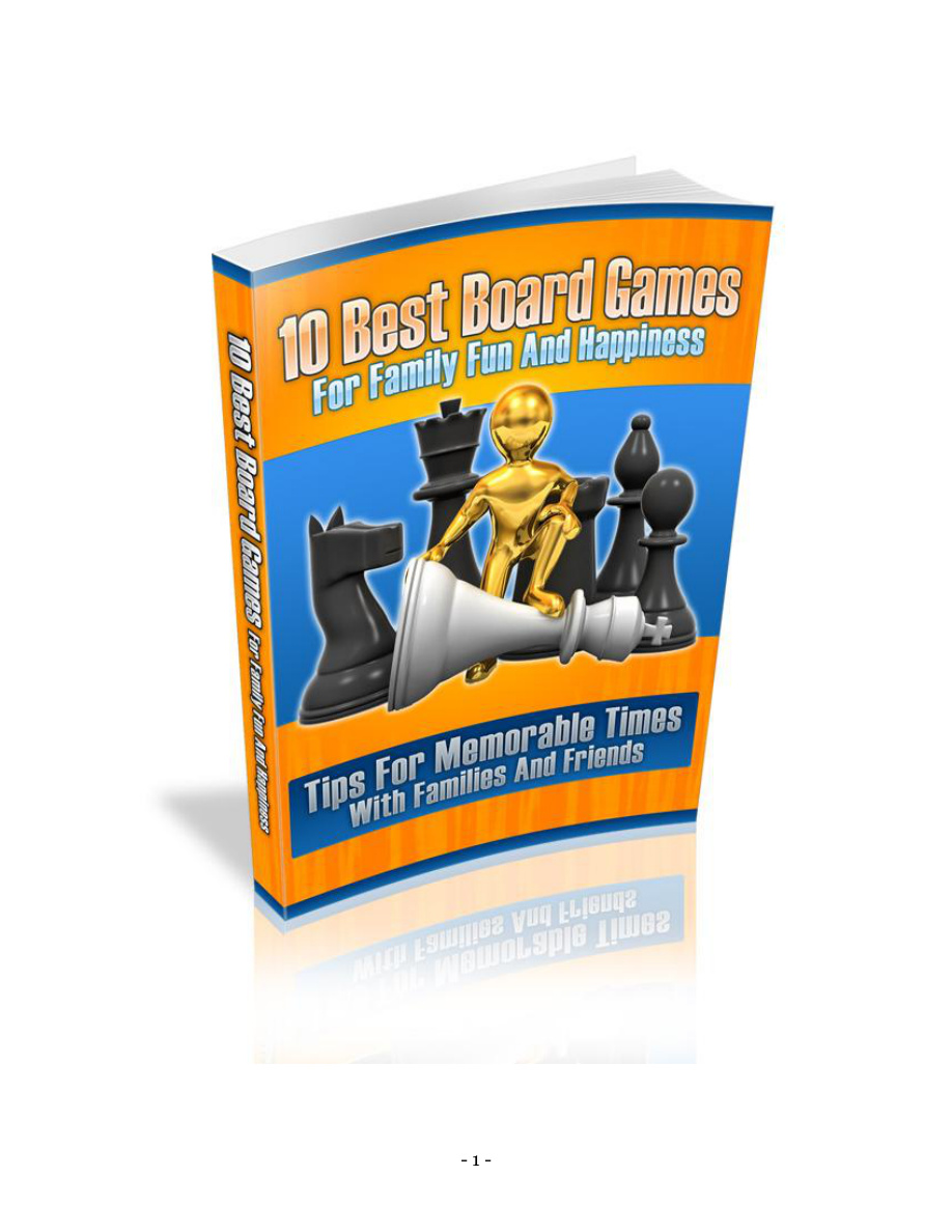 10 Best Board Games for Family Fun and Happiness PDF Download