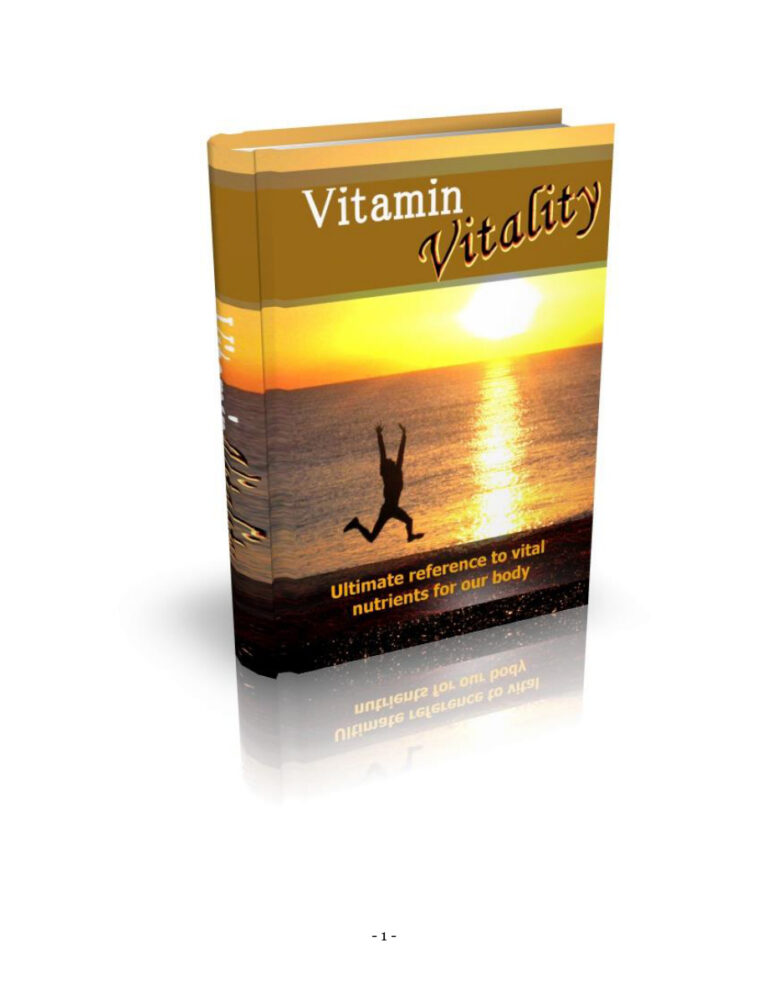 Vitamin Vitality PDF Download – Unknown Author