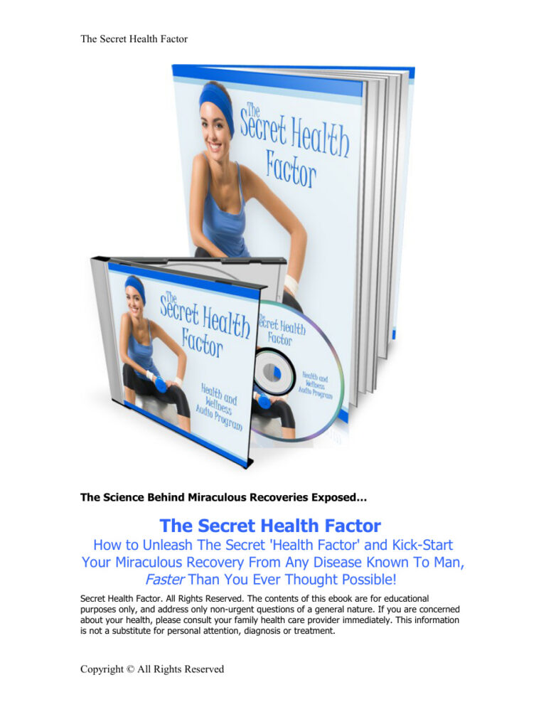 The Secret Health Factor PDF Download – Unknown Author