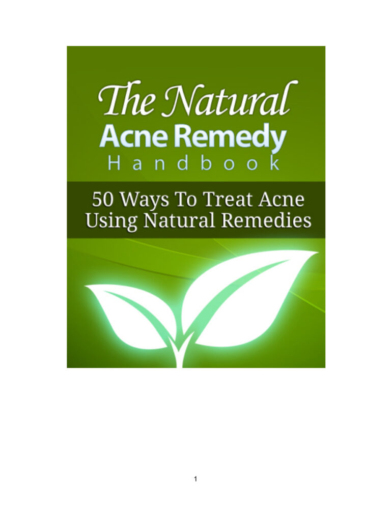 The Natural Acne Remedy PDF Download – Unknown Author