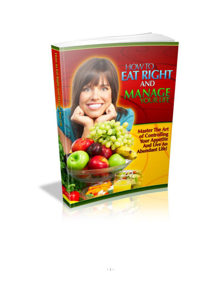 How to Eat Right and Manage Your Life PDF Download – Unknown Author