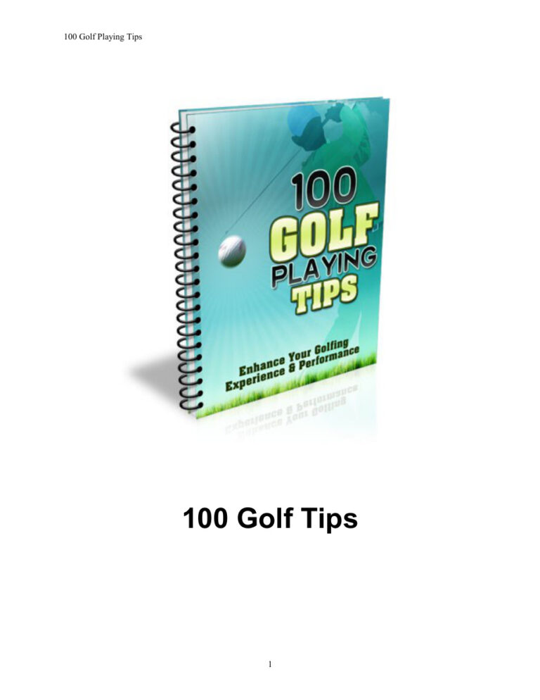 68a2dcda3bcfc 100 golf playing tips enhance your golfing experience and performance Kitap Kapağı
