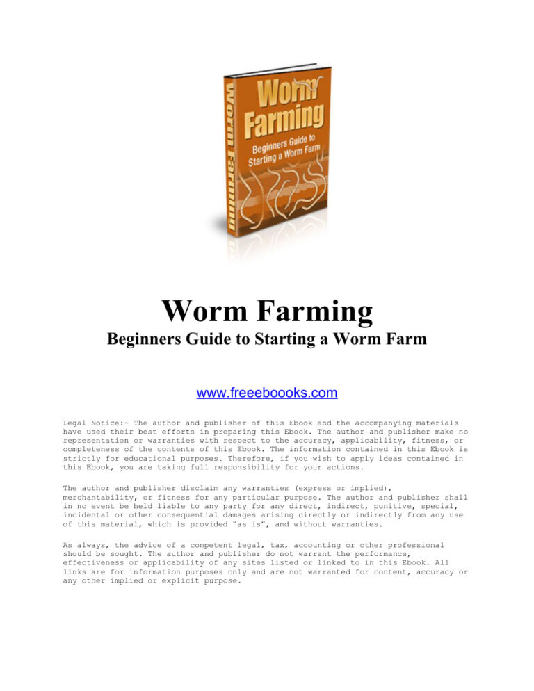 68a2f03b0d781 worm farming beginners guide to starting a worm farm Kitap Kapağı
