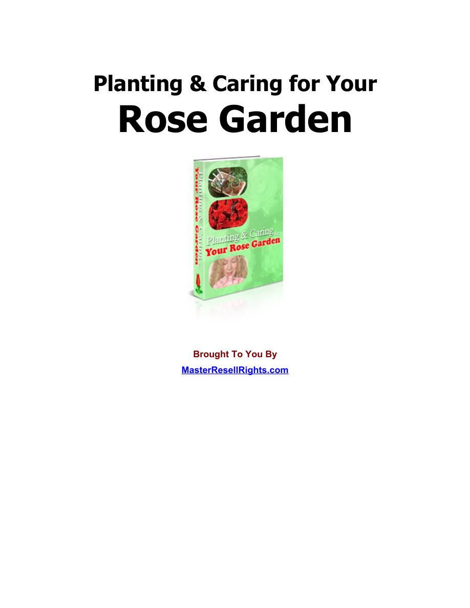 Planting and Caring for Your Rose Garden PDF Download