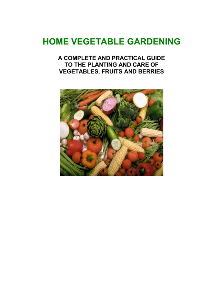 Home Vegetable Gardening PDF Download – E. P. Roe
