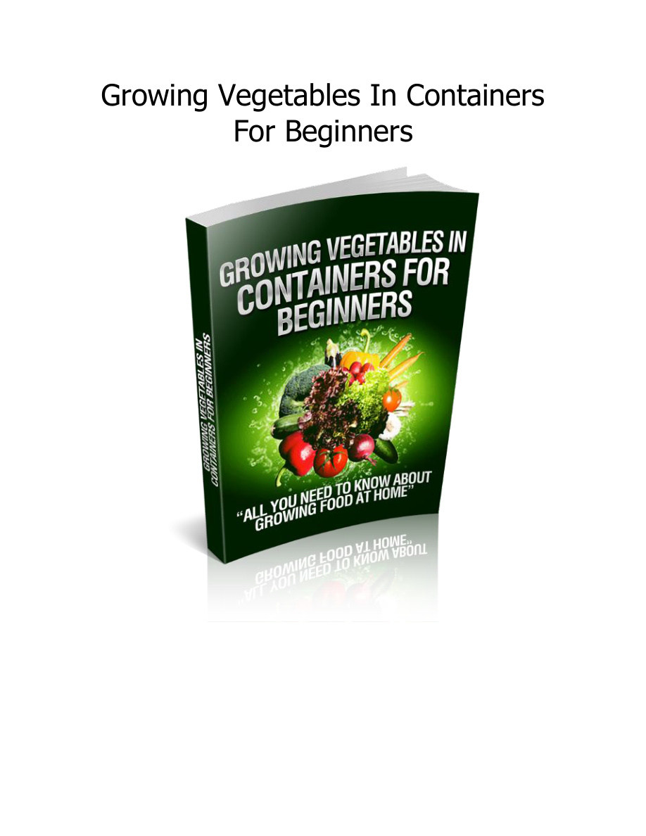 Growing Vegetables in Containers for Beginners PDF Download