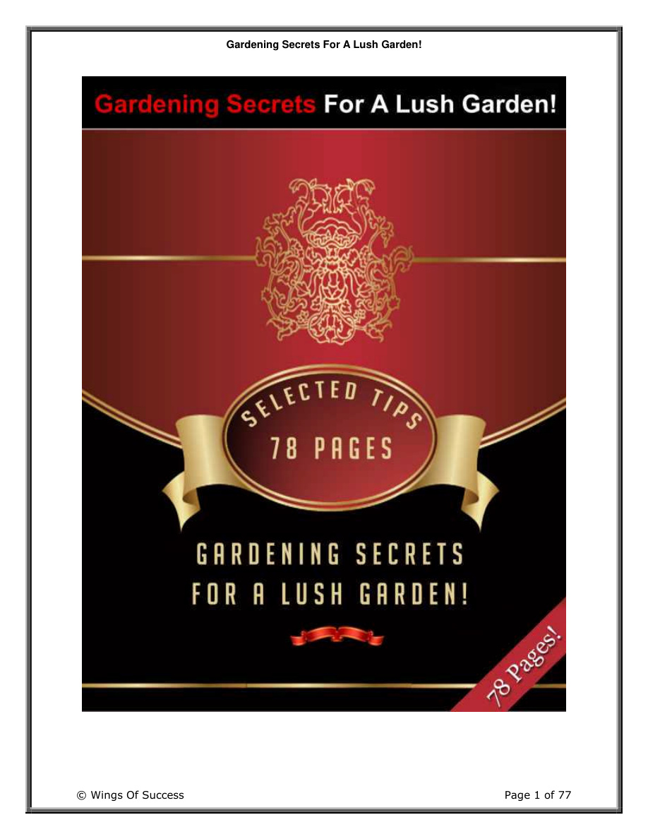 Gardening Secrets for a Lush Garden PDF Download
