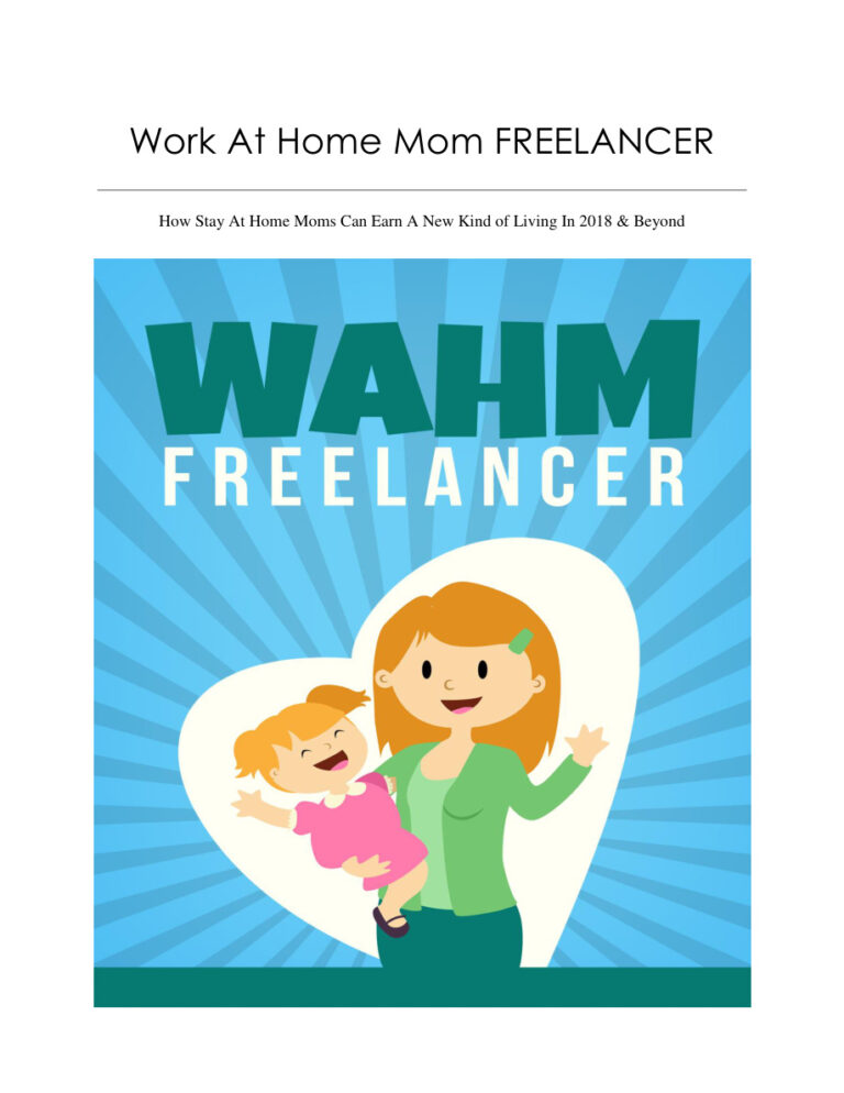 Work at Home Mom Freelancer PDF Download – Unknown Author