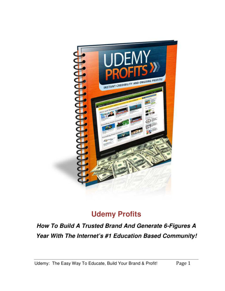 Udemy Profits PDF Download – Unknown Author