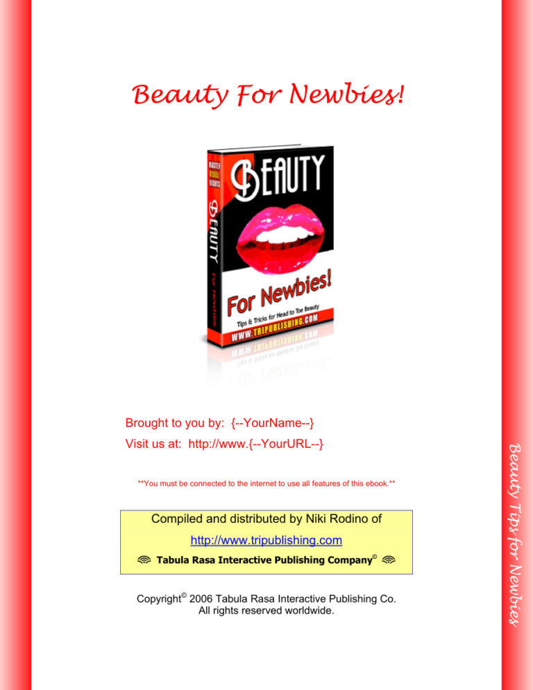 Beauty for Newbies PDF Download – Unknown Author