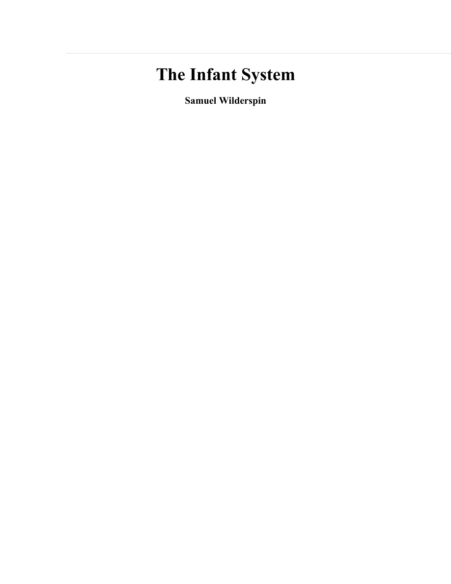 The Infant System PDF Download