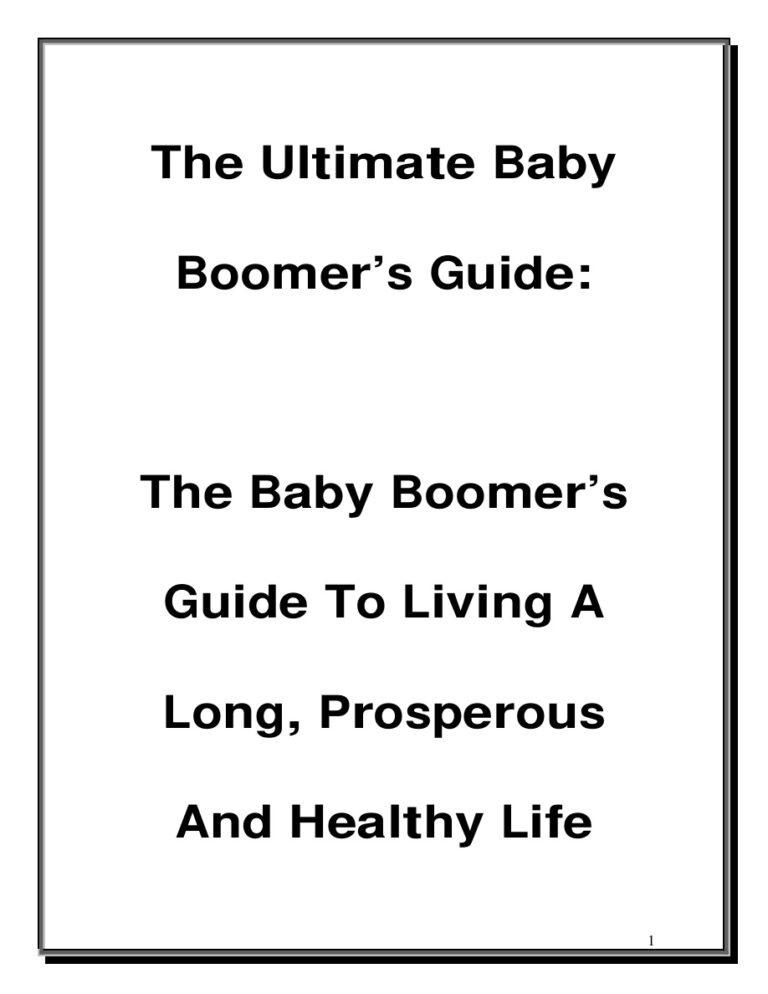 The Ultimate Baby Boomer’s Guide PDF Download – Unknown Author