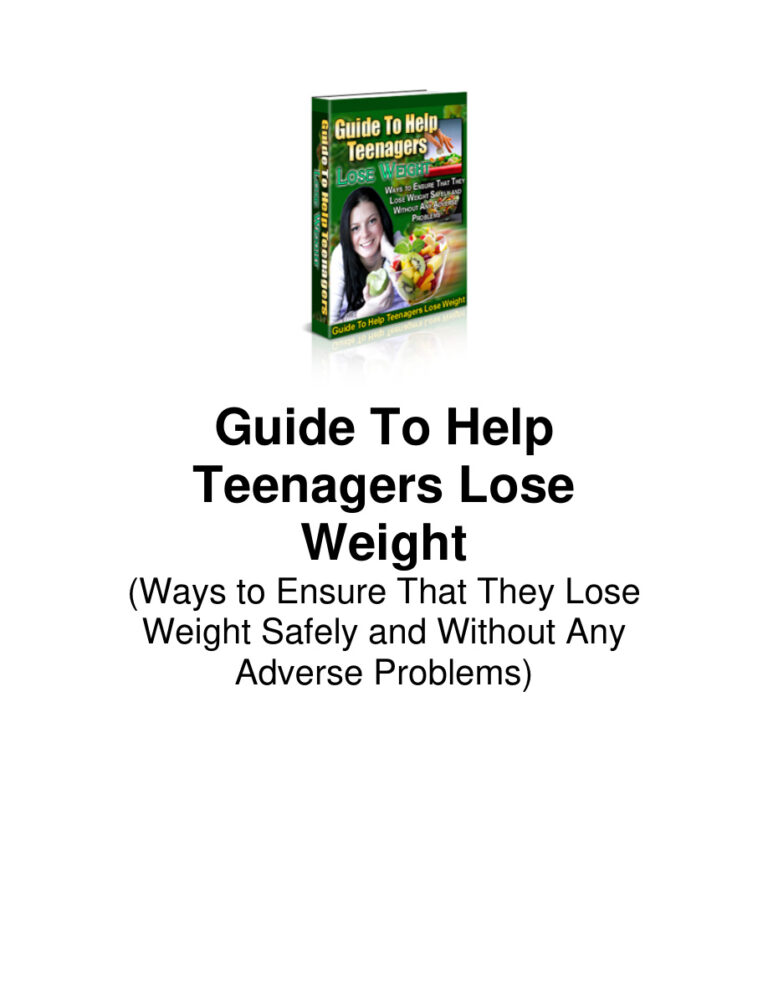 Guide to Help Teenagers Lose Weight PDF Download – Unknown Author