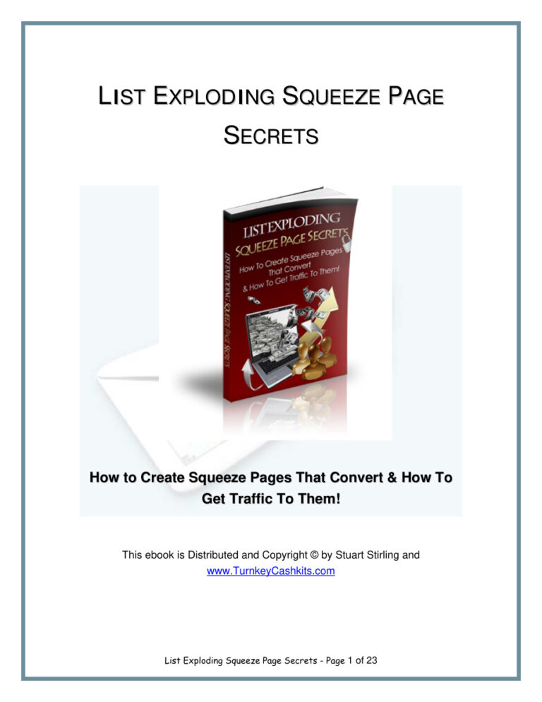 List Exploding Squeeze Page Secrets PDF Download – Unknown Author