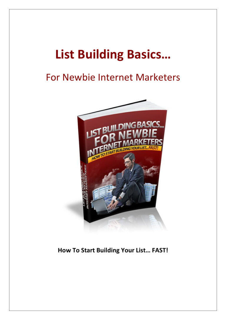 List Building Basics for Newbie Internet Marketers PDF Download – Unknown Author